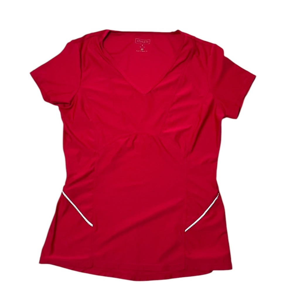Athleta activewear‎ v-neck fitted short sleeve athletic performance top small